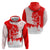 Switzerland Christmas Zip Hoodie with Red Reindeer Snow Forest and Holiday Icon - Wonder Print Shop
