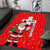 Switzerland Christmas Area Rug with Santa Sleigh Silhouette and Red Holiday Icon - Wonder Print Shop