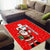 Switzerland Christmas Area Rug with Santa Sleigh Silhouette and Red Holiday Icon - Wonder Print Shop