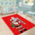 Switzerland Christmas Area Rug with Santa Sleigh Silhouette and Red Holiday Icon - Wonder Print Shop