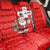 Switzerland Christmas Back Car Seat Cover with Santa Sleigh Silhouette and Red Holiday Icon - Wonder Print Shop
