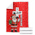 Switzerland Christmas Blanket with Santa Sleigh Silhouette and Red Holiday Icon - Wonder Print Shop
