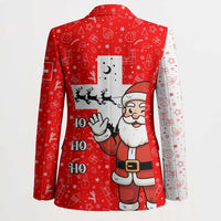 Switzerland Christmas Blazer with Santa Sleigh Silhouette and Red Holiday Icon - Wonder Print Shop