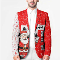 Switzerland Christmas Blazer with Santa Sleigh Silhouette and Red Holiday Icon - Wonder Print Shop