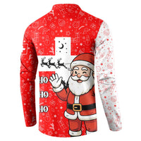 Switzerland Christmas Button Sweatshirt with Santa Sleigh Silhouette and Red Holiday Icon - Wonder Print Shop