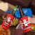 Switzerland Christmas 4 in 1 Can Cooler Tumbler with Santa Sleigh Silhouette and Red Holiday Icon - Wonder Print Shop