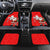 Switzerland Christmas Car Mats with Santa Sleigh Silhouette and Red Holiday Icon - Wonder Print Shop
