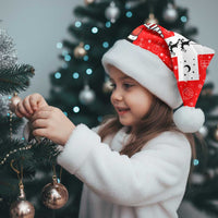 Switzerland Christmas Santa Hat with Santa Sleigh Silhouette and Red Holiday Icon - Wonder Print Shop