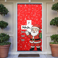 Switzerland Christmas Door Cover with Santa Sleigh Silhouette and Red Holiday Icon - Wonder Print Shop