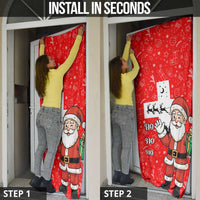 Switzerland Christmas Door Cover with Santa Sleigh Silhouette and Red Holiday Icon - Wonder Print Shop