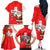 Switzerland Christmas Family Matching Off The Shoulder Long Sleeve Dress and Hawaiian Shirt with Santa Sleigh Silhouette and Red Holiday Icon - Wonder Print Shop