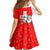 Switzerland Christmas Family Matching Off Shoulder Short Dress and Hawaiian Shirt with Santa Sleigh Silhouette and Red Holiday Icon - Wonder Print Shop