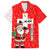 Switzerland Christmas Family Matching Puletasi and Hawaiian Shirt with Santa Sleigh Silhouette and Red Holiday Icon - Wonder Print Shop