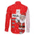 Switzerland Christmas Family Matching Puletasi and Hawaiian Shirt with Santa Sleigh Silhouette and Red Holiday Icon - Wonder Print Shop
