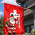 Switzerland Christmas Garden Flag with Santa Sleigh Silhouette and Red Holiday Icon - Wonder Print Shop