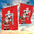 Switzerland Christmas Garden Flag with Santa Sleigh Silhouette and Red Holiday Icon - Wonder Print Shop