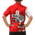 Switzerland Christmas Kid Hawaiian Shirt with Santa Sleigh Silhouette and Red Holiday Icon - Wonder Print Shop