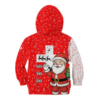 Switzerland Christmas Kid Hoodie with Santa Sleigh Silhouette and Red Holiday Icon - Wonder Print Shop