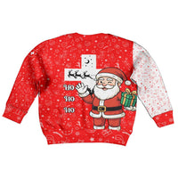Switzerland Christmas Kid Ugly Christmas Sweater with Santa Sleigh Silhouette and Red Holiday Icon - Wonder Print Shop