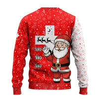 Switzerland Christmas Ugly Christmas Sweater with Santa Sleigh Silhouette and Red Holiday Icon - Wonder Print Shop