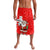 Switzerland Christmas Lavalava with Santa Sleigh Silhouette and Red Holiday Icon - Wonder Print Shop