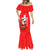 Switzerland Christmas Mermaid Dress with Santa Sleigh Silhouette and Red Holiday Icon - Wonder Print Shop