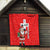 Switzerland Christmas Quilt with Santa Sleigh Silhouette and Red Holiday Icon - Wonder Print Shop