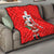 Switzerland Christmas Quilt with Santa Sleigh Silhouette and Red Holiday Icon - Wonder Print Shop