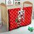 Switzerland Christmas Quilt with Santa Sleigh Silhouette and Red Holiday Icon - Wonder Print Shop