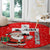 Switzerland Christmas Round Carpet with Santa Sleigh Silhouette and Red Holiday Icon - Wonder Print Shop