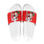 Switzerland Christmas Slide Sandals with Santa Sleigh Silhouette and Red Holiday Icon - Wonder Print Shop