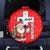 Switzerland Christmas Spare Tire Cover with Santa Sleigh Silhouette and Red Holiday Icon - Wonder Print Shop