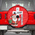 Switzerland Christmas Spare Tire Cover with Santa Sleigh Silhouette and Red Holiday Icon - Wonder Print Shop