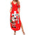 Switzerland Christmas Summer Maxi Dress with Santa Sleigh Silhouette and Red Holiday Icon - Wonder Print Shop