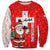 Switzerland Christmas Sweatshirt with Santa Sleigh Silhouette and Red Holiday Icon - Wonder Print Shop
