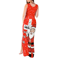 Switzerland Christmas Tank Maxi Dress with Santa Sleigh Silhouette and Red Holiday Icon - Wonder Print Shop