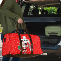Switzerland Christmas Travel Bag with Santa Sleigh Silhouette and Red Holiday Icon - Wonder Print Shop