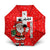 Switzerland Christmas Umbrella with Santa Sleigh Silhouette and Red Holiday Icon - Wonder Print Shop