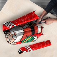 Switzerland Christmas Umbrella with Santa Sleigh Silhouette and Red Holiday Icon - Wonder Print Shop