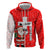 Switzerland Christmas Zip Hoodie with Santa Sleigh Silhouette and Red Holiday Icon - Wonder Print Shop
