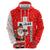 Switzerland Christmas Zip Hoodie with Santa Sleigh Silhouette and Red Holiday Icon - Wonder Print Shop