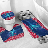 Norway Christmas Bathroom Set with Northern Lights Snowflake Pattern and Nordic Forest - Wonder Print Shop