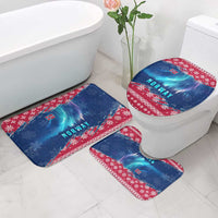 Norway Christmas Bathroom Set with Northern Lights Snowflake Pattern and Nordic Forest - Wonder Print Shop