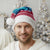 Norway Christmas Santa Hat with Northern Lights Snowflake Pattern and Nordic Forest - Wonder Print Shop