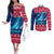 Norway Christmas Couples Matching Off The Shoulder Long Sleeve Dress and Long Sleeve Button Shirt with Northern Lights Snowflake Pattern and Nordic Forest - Wonder Print Shop