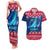 Norway Christmas Couples Matching Tank Maxi Dress and Hawaiian Shirt with Northern Lights Snowflake Pattern and Nordic Forest - Wonder Print Shop