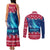 Norway Christmas Couples Matching Tank Maxi Dress and Long Sleeve Button Shirt with Northern Lights Snowflake Pattern and Nordic Forest - Wonder Print Shop