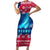 Norway Christmas Family Matching Short Sleeve Bodycon Dress and Hawaiian Shirt with Northern Lights Snowflake Pattern and Nordic Forest - Wonder Print Shop
