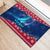 Norway Christmas Rubber Doormat with Northern Lights Snowflake Pattern and Nordic Forest - Wonder Print Shop