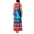 Norway Christmas Tank Maxi Dress with Northern Lights Snowflake Pattern and Nordic Forest - Wonder Print Shop